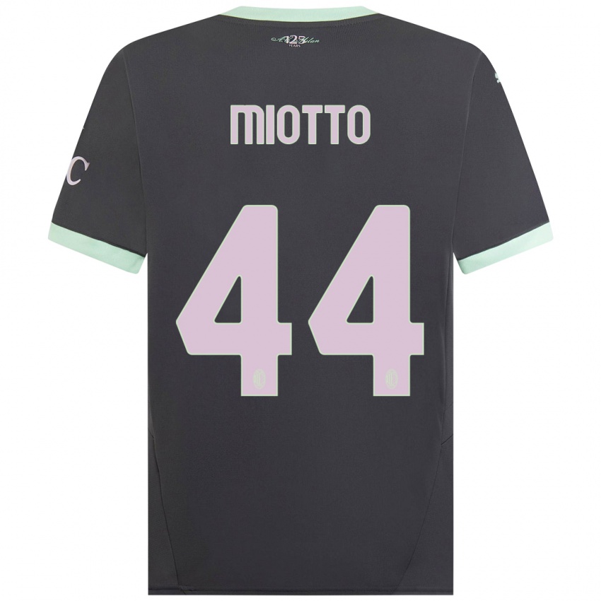 Niño Camiseta Giorgia Miotto #44 Gris Equipación Tercera 2024/25 La Camisa México