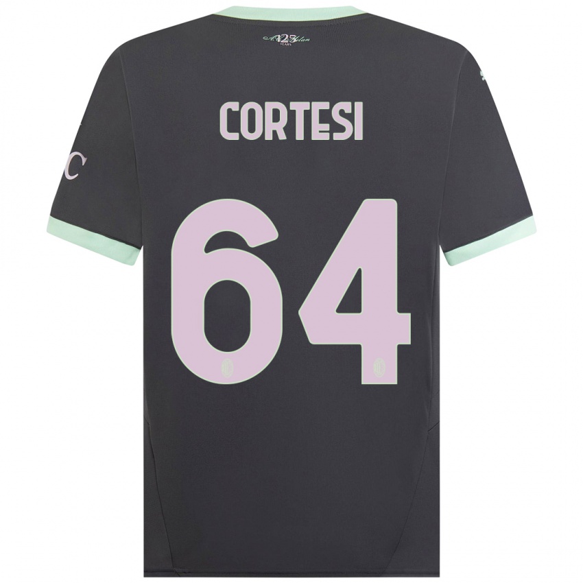 Niño Camiseta Selena Cortesi #64 Gris Equipación Tercera 2024/25 La Camisa México