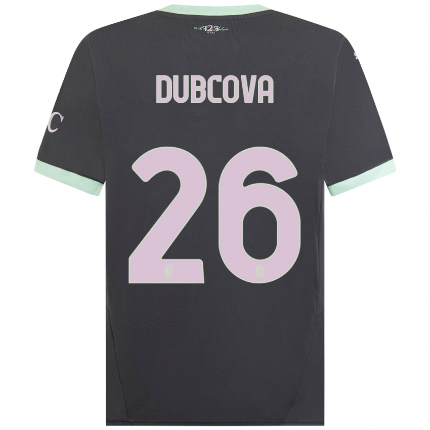 Niño Camiseta Michaela Dubcova #26 Gris Equipación Tercera 2024/25 La Camisa México