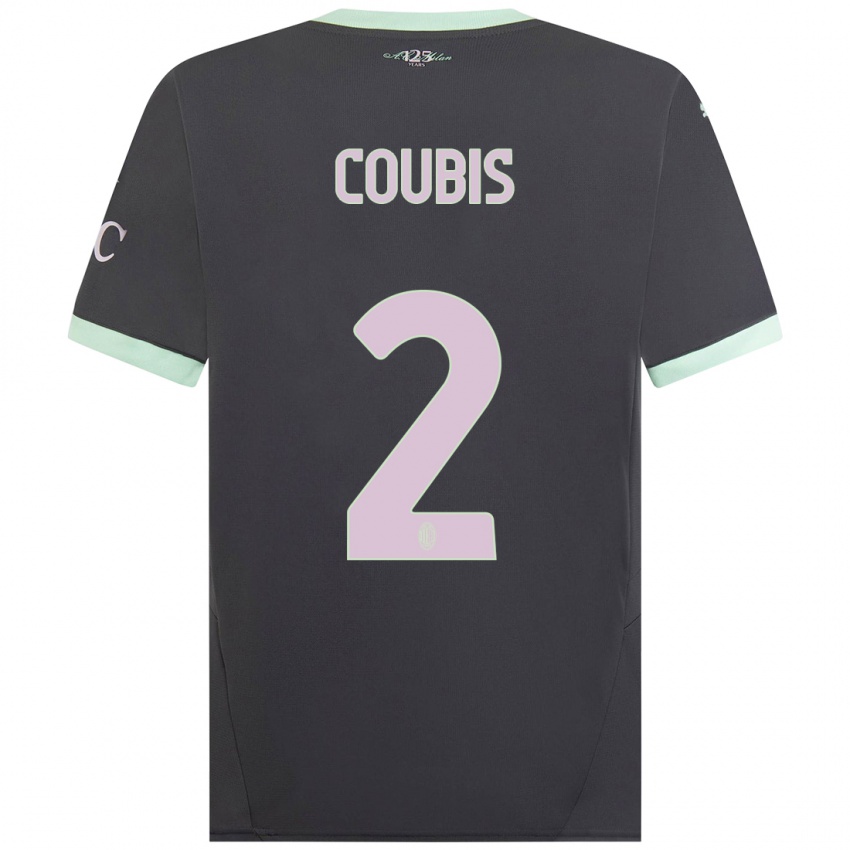 Niño Camiseta Andrei Coubis #2 Gris Equipación Tercera 2024/25 La Camisa México