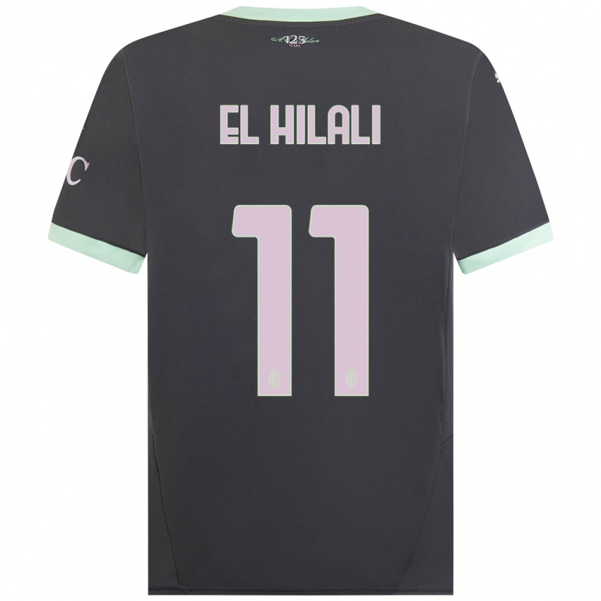 Niño Camiseta Youns El Hilali #11 Gris Equipación Tercera 2024/25 La Camisa México