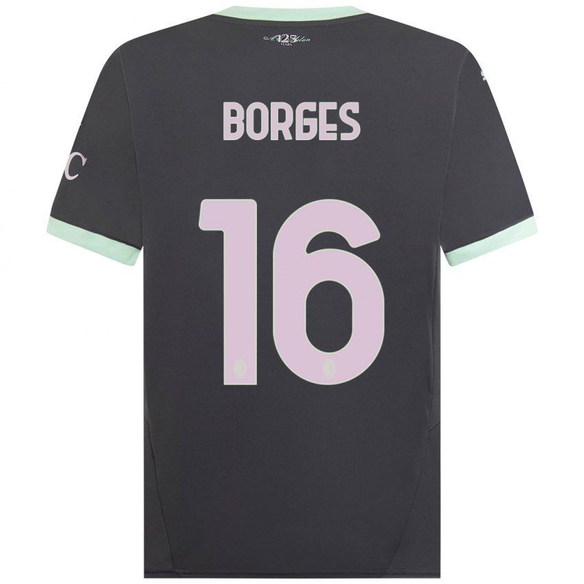 Niño Camiseta Lenny Borges #16 Gris Equipación Tercera 2024/25 La Camisa México