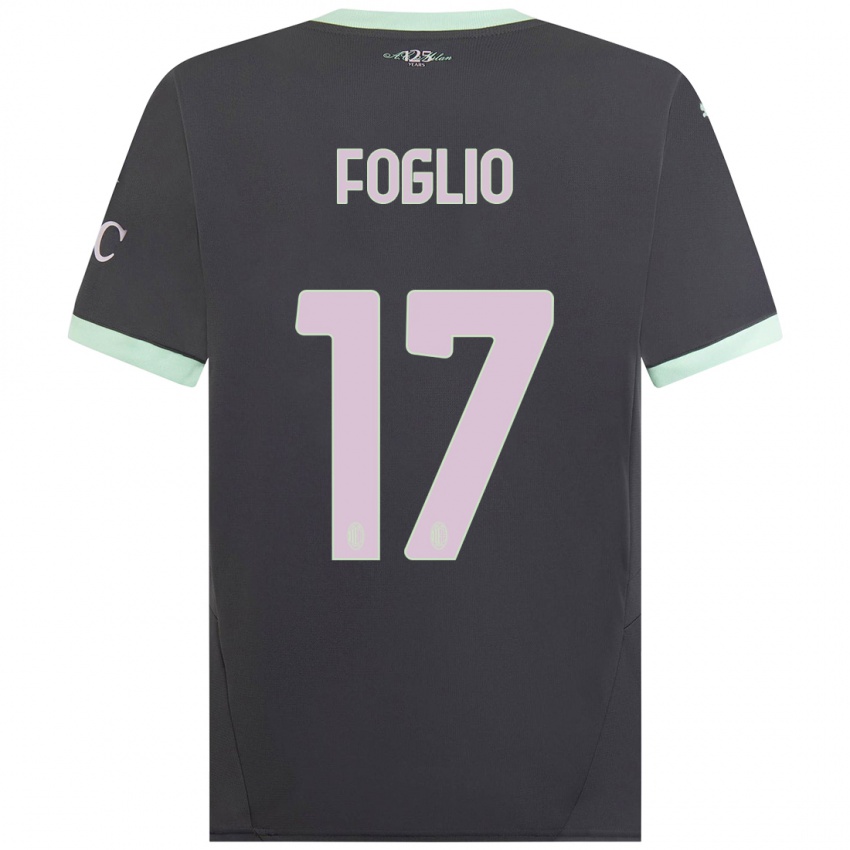 Niño Camiseta Christian Foglio #17 Gris Equipación Tercera 2024/25 La Camisa México