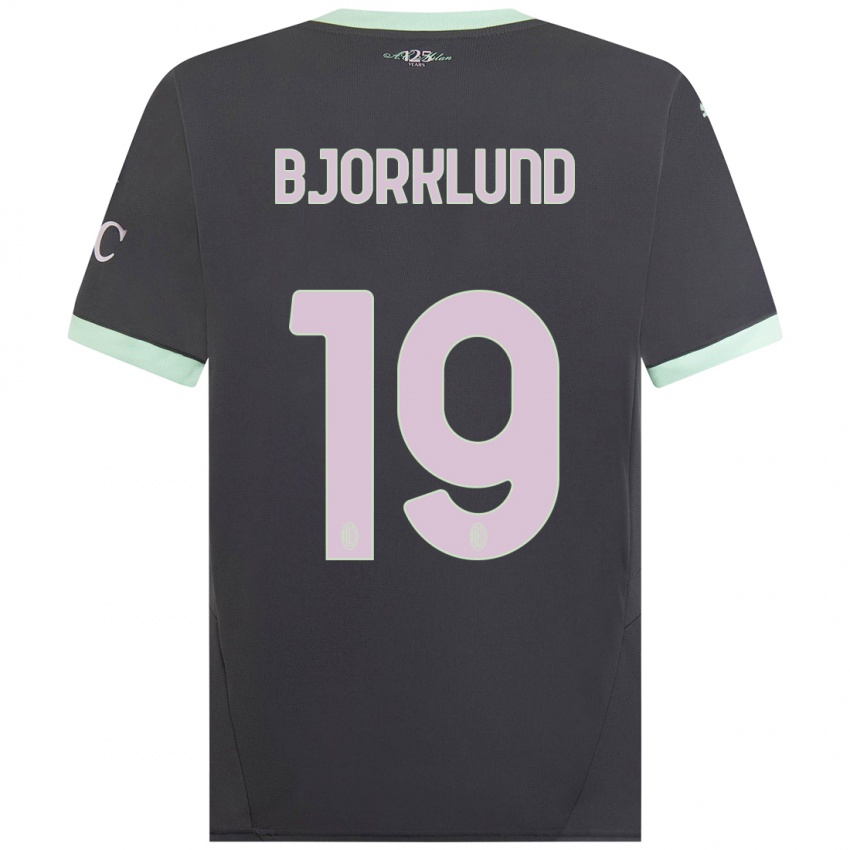 Niño Camiseta Lukas Bjorklund #19 Gris Equipación Tercera 2024/25 La Camisa México