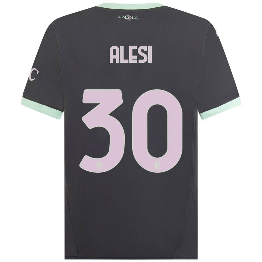 Niño Camiseta Gabriele Alesi #30 Gris Equipación Tercera 2024/25 La Camisa México