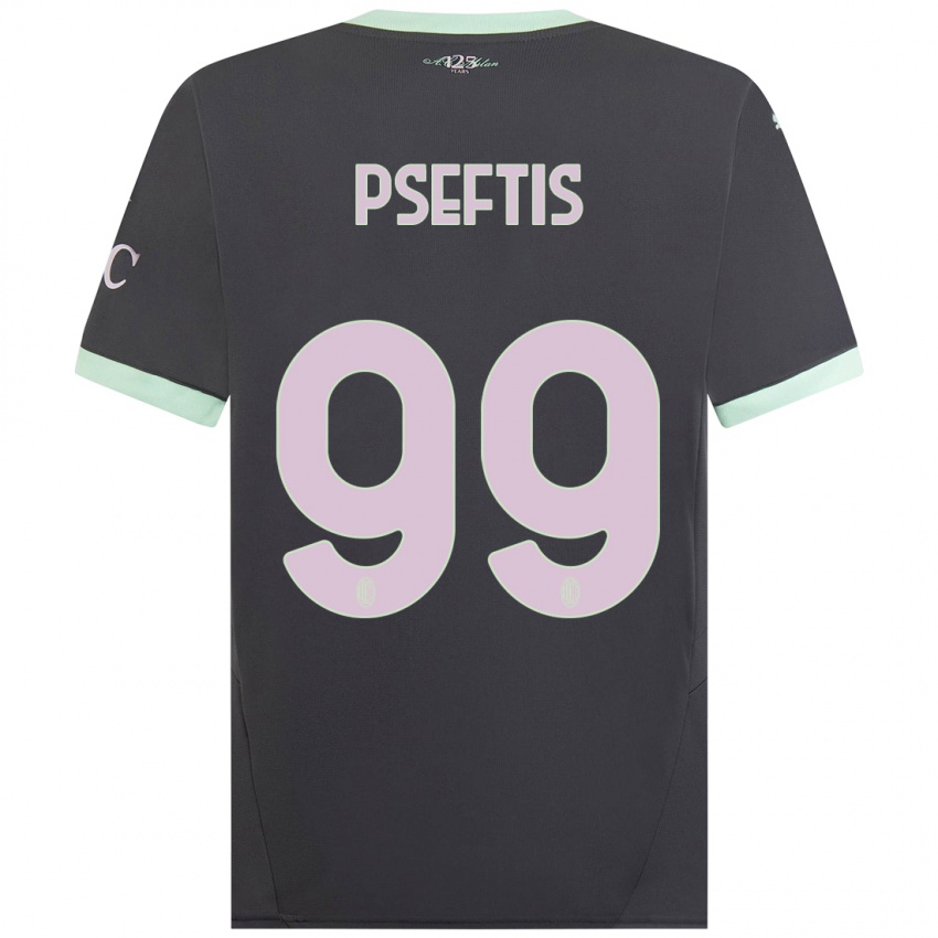 Niño Camiseta Fotios Pseftis #99 Gris Equipación Tercera 2024/25 La Camisa México