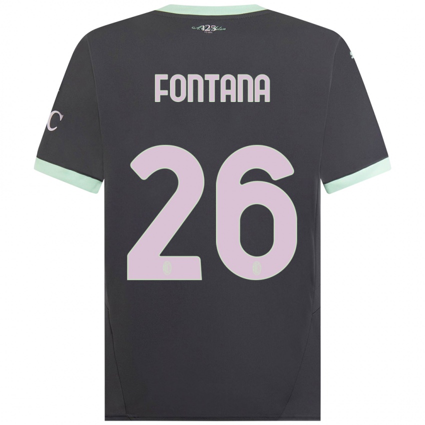 Niño Camiseta Francesco Fontana #26 Gris Equipación Tercera 2024/25 La Camisa México