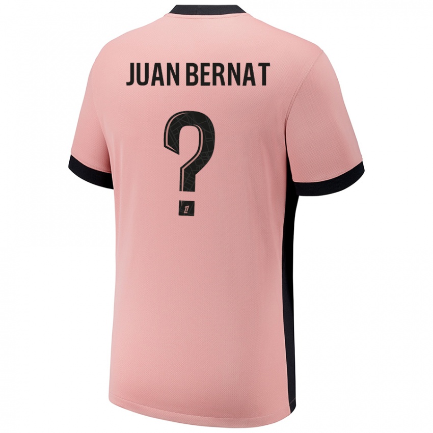 Niño Camiseta Juan Bernat #0 Rosa Óxido Equipación Tercera 2024/25 La Camisa México