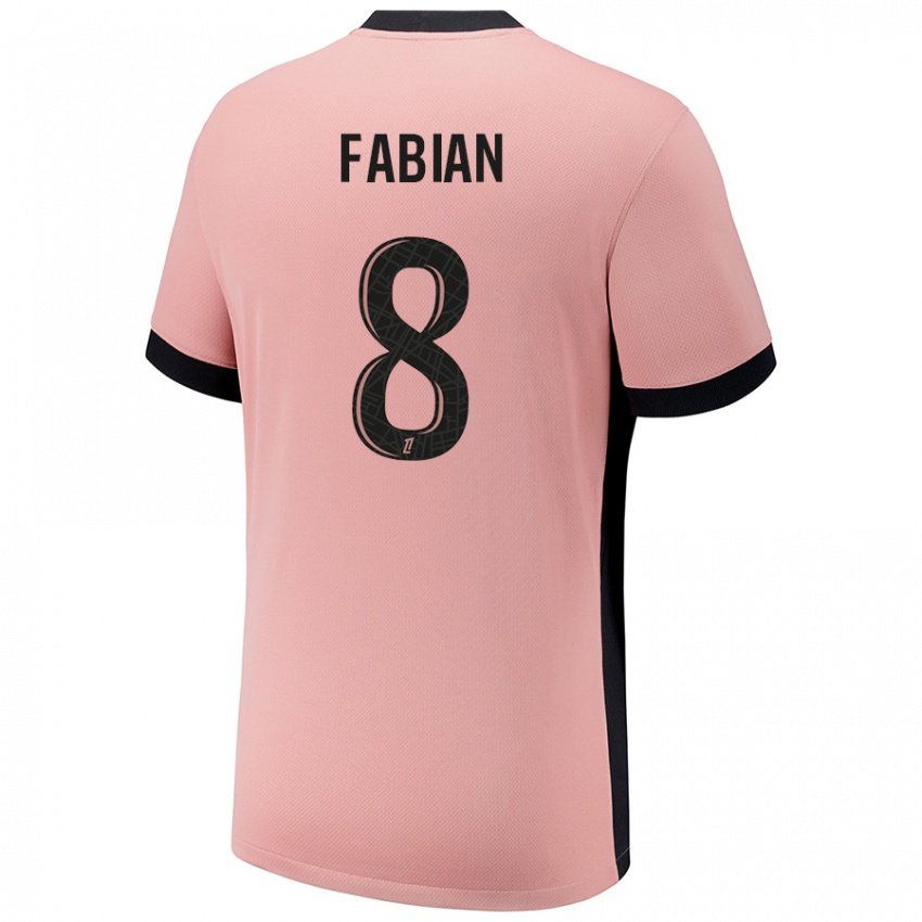 Niño Camiseta Fabián Ruiz #8 Rosa Óxido Equipación Tercera 2024/25 La Camisa México