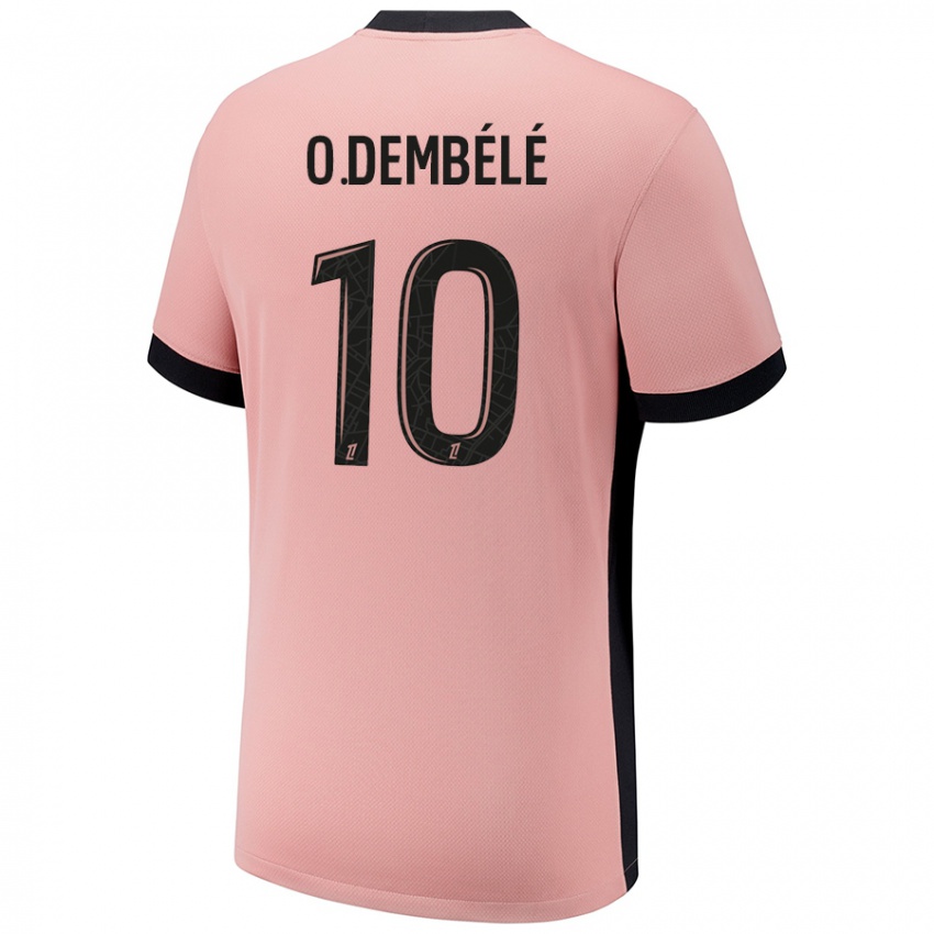 Niño Camiseta Ousmane Dembele #10 Rosa Óxido Equipación Tercera 2024/25 La Camisa México