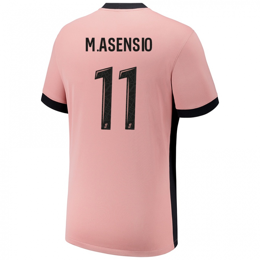 Niño Camiseta Marco Asensio #11 Rosa Óxido Equipación Tercera 2024/25 La Camisa México