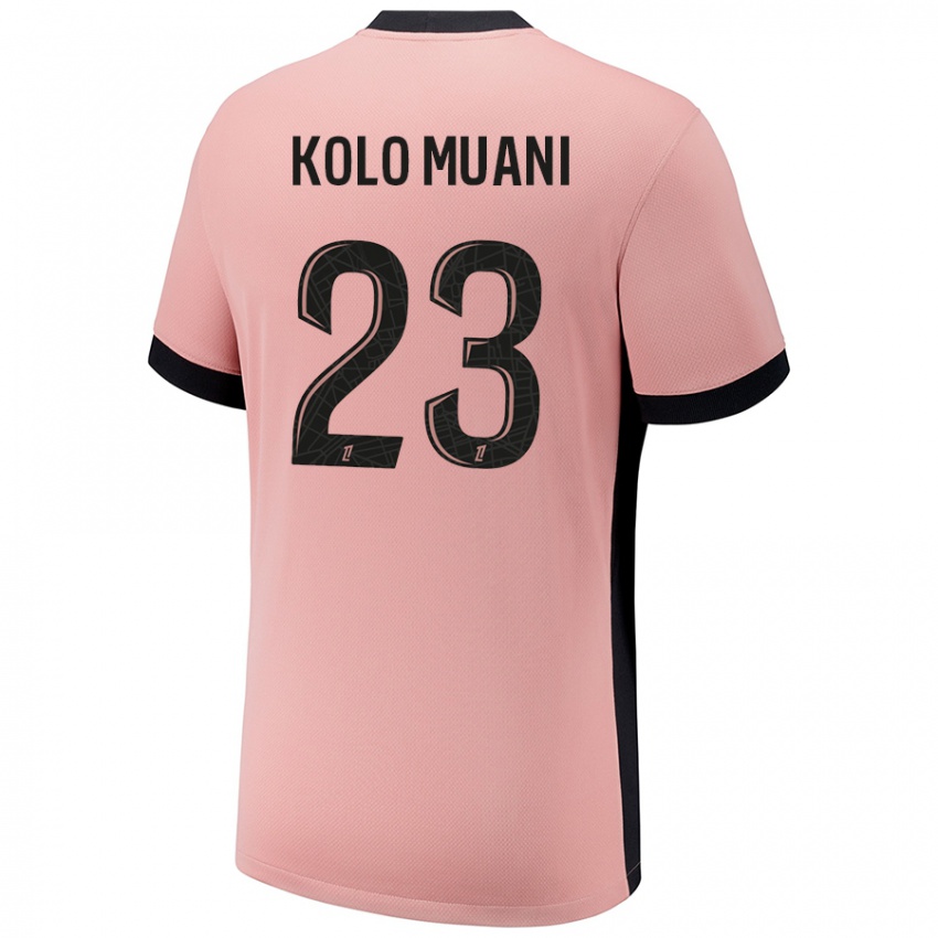 Niño Camiseta Randal Kolo Muani #23 Rosa Óxido Equipación Tercera 2024/25 La Camisa México