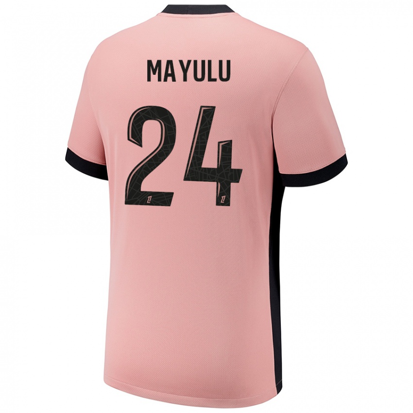 Niño Camiseta Senny Mayulu #24 Rosa Óxido Equipación Tercera 2024/25 La Camisa México