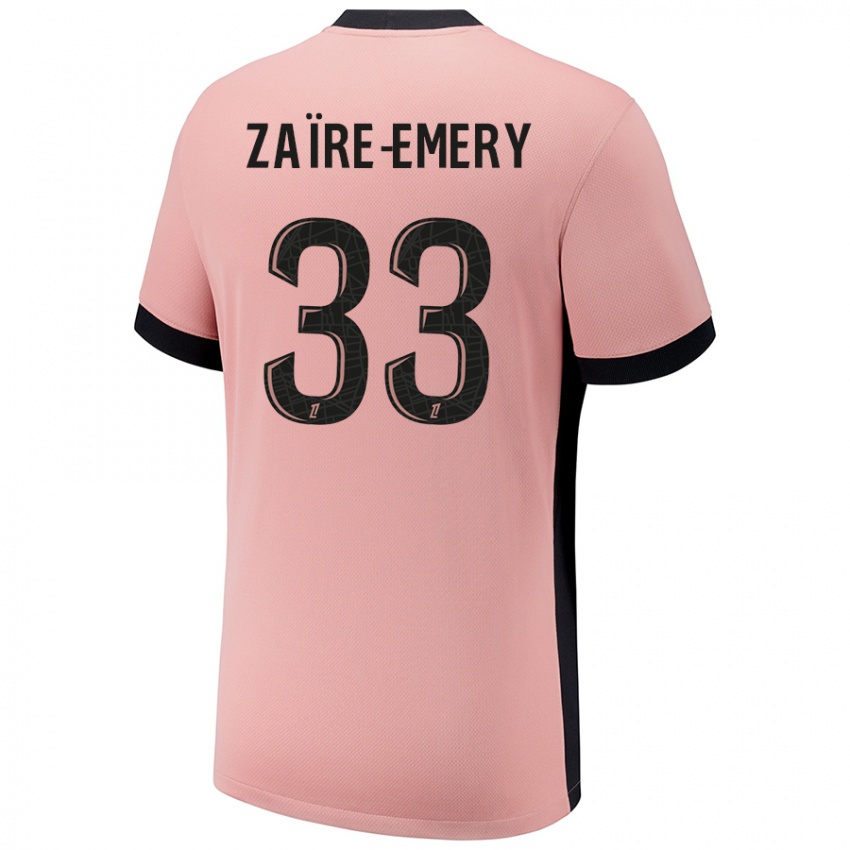 Niño Camiseta Warren Zaire Emery #33 Rosa Óxido Equipación Tercera 2024/25 La Camisa México