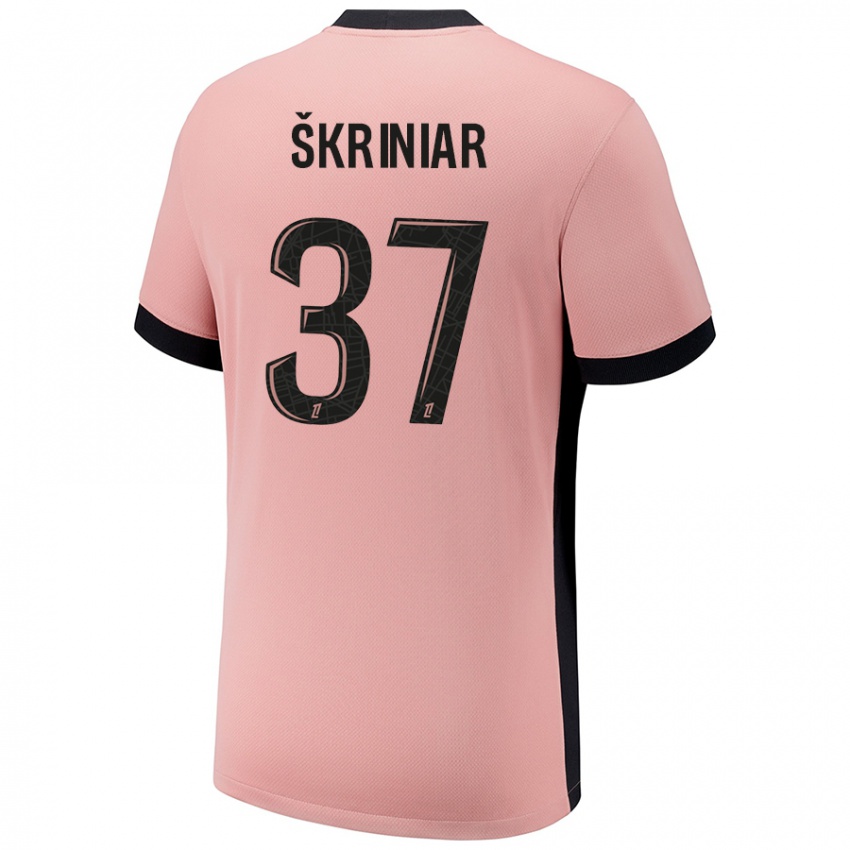 Niño Camiseta Milan Skriniar #37 Rosa Óxido Equipación Tercera 2024/25 La Camisa México