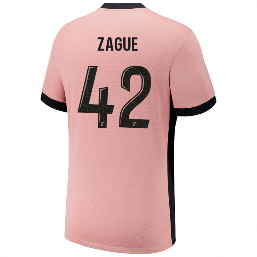 Niño Camiseta Yoram Zague #42 Rosa Óxido Equipación Tercera 2024/25 La Camisa México