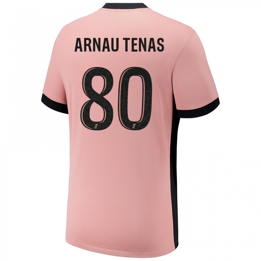 Niño Camiseta Arnau Tenas #80 Rosa Óxido Equipación Tercera 2024/25 La Camisa México