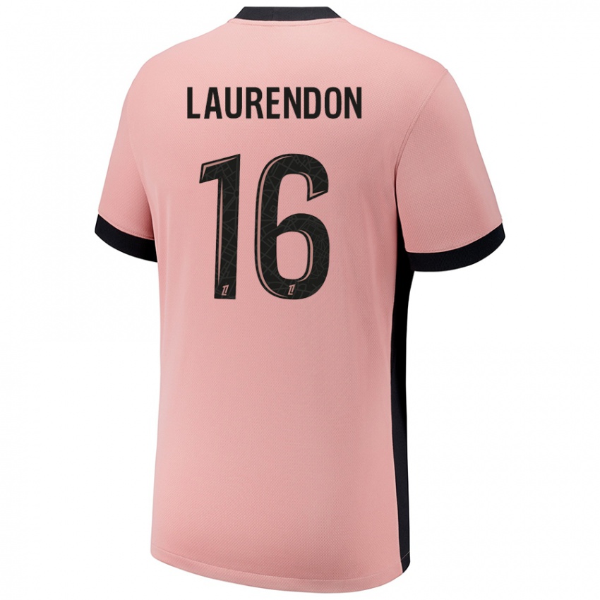 Niño Camiseta Bilal Laurendon #16 Rosa Óxido Equipación Tercera 2024/25 La Camisa México