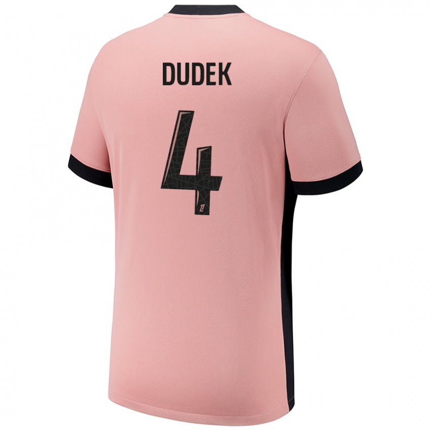 Niño Camiseta Paulina Dudek #4 Rosa Óxido Equipación Tercera 2024/25 La Camisa México