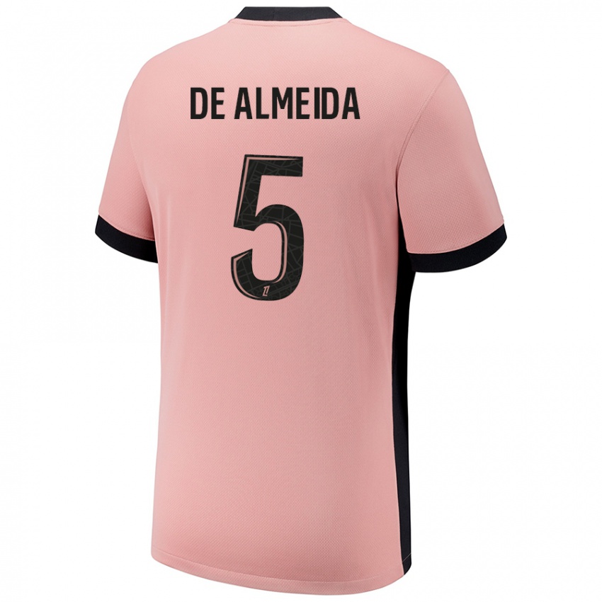 Niño Camiseta Elisa De Almeida #5 Rosa Óxido Equipación Tercera 2024/25 La Camisa México