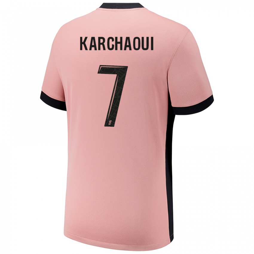 Niño Camiseta Sakina Karchaoui #7 Rosa Óxido Equipación Tercera 2024/25 La Camisa México