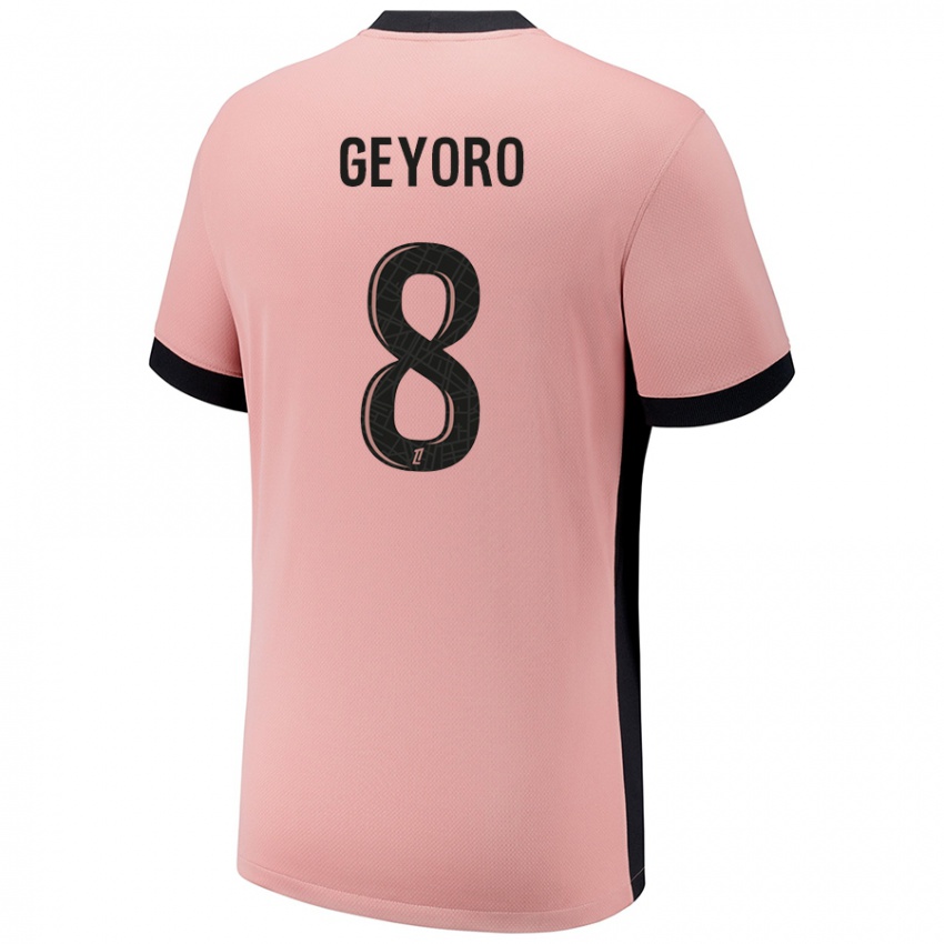 Niño Camiseta Grace Geyoro #8 Rosa Óxido Equipación Tercera 2024/25 La Camisa México