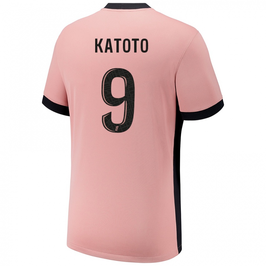 Niño Camiseta Marie-Antoinette Katoto #9 Rosa Óxido Equipación Tercera 2024/25 La Camisa México