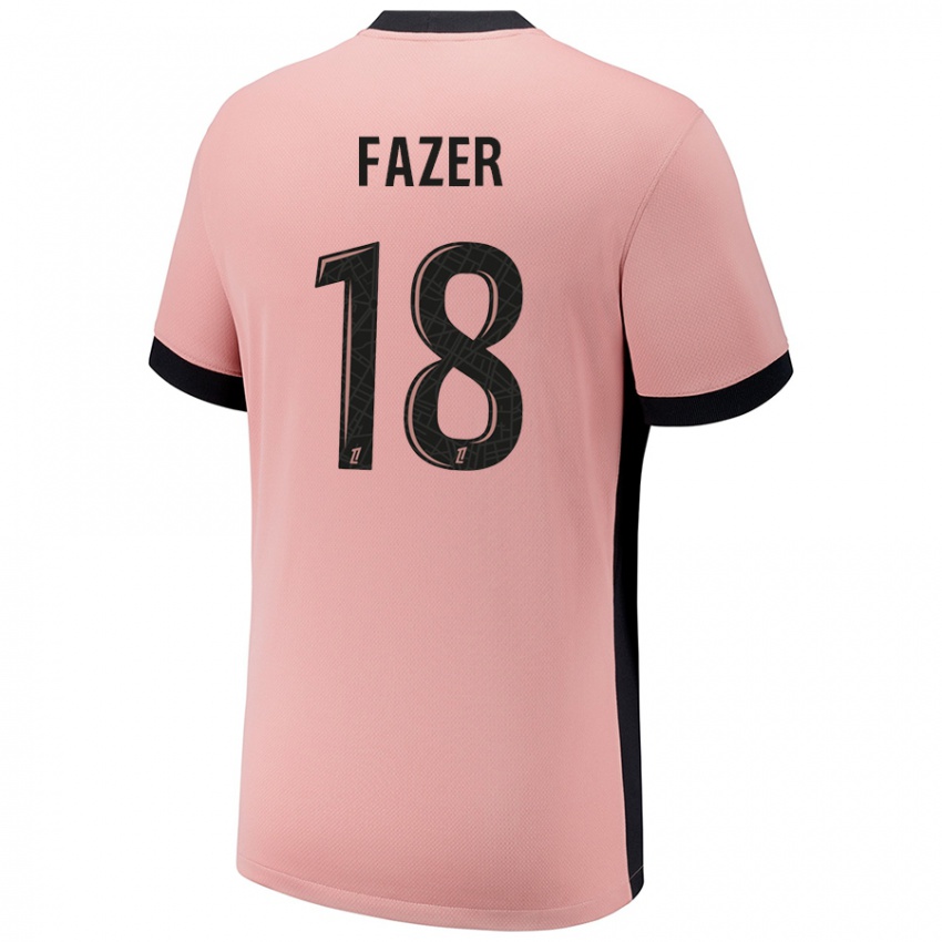 Niño Camiseta Laurina Fazer #18 Rosa Óxido Equipación Tercera 2024/25 La Camisa México