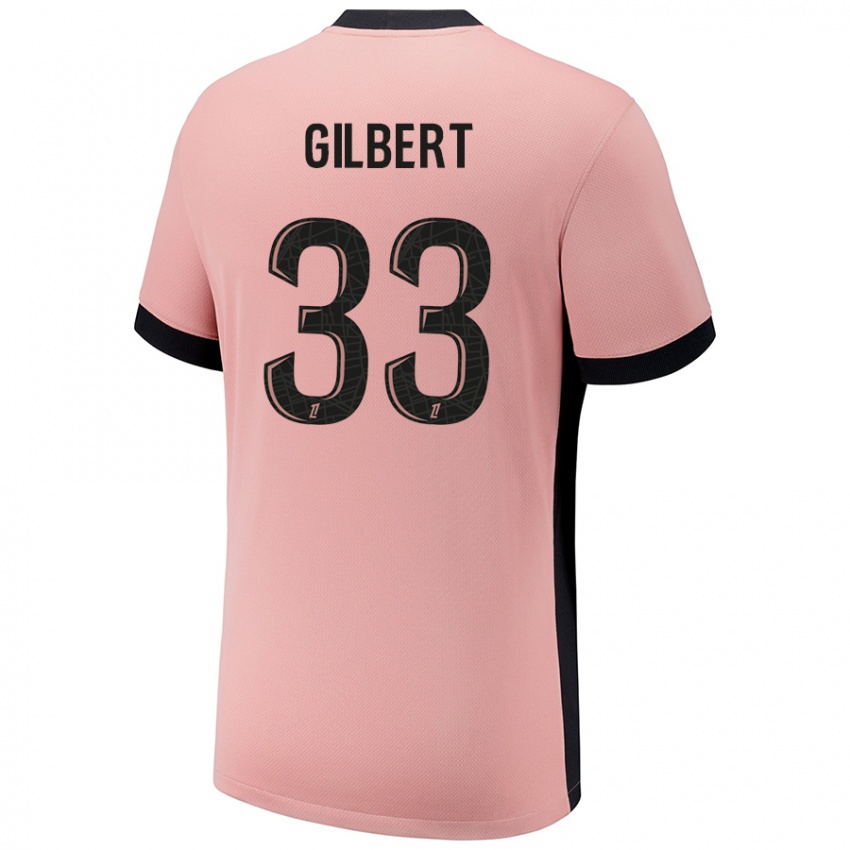 Niño Camiseta Tara Elimbi Gilbert #33 Rosa Óxido Equipación Tercera 2024/25 La Camisa México