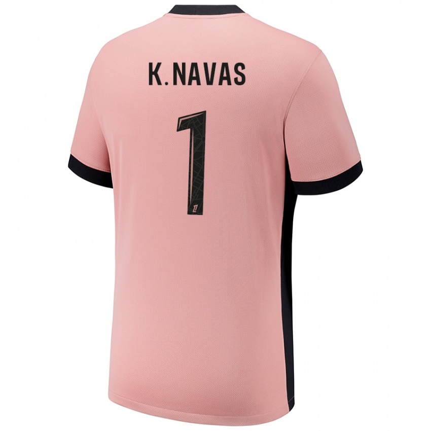 Niño Camiseta Keylor Navas #1 Rosa Óxido Equipación Tercera 2024/25 La Camisa México