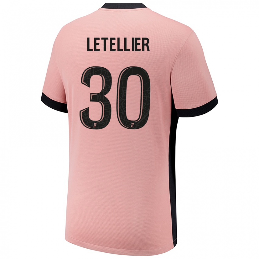 Niño Camiseta Alexandre Letellier #30 Rosa Óxido Equipación Tercera 2024/25 La Camisa México