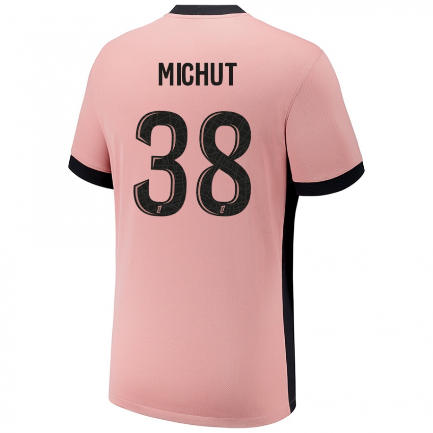 Niño Camiseta Edouard Michut #38 Rosa Óxido Equipación Tercera 2024/25 La Camisa México