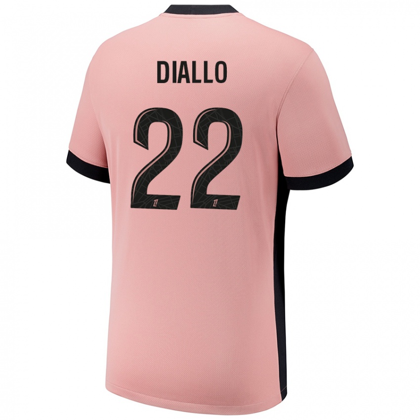 Niño Camiseta Abdou Diallo #22 Rosa Óxido Equipación Tercera 2024/25 La Camisa México