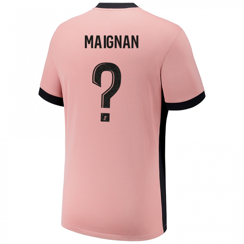 Niño Camiseta Stella Maignan #0 Rosa Óxido Equipación Tercera 2024/25 La Camisa México