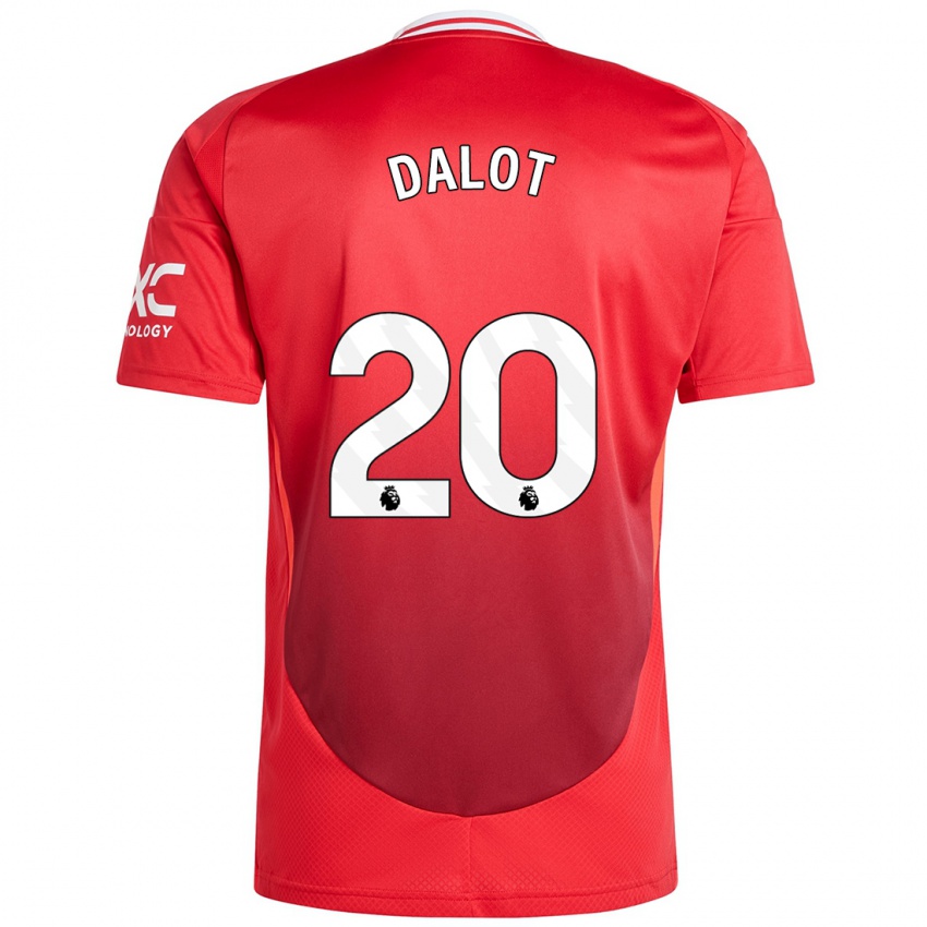 Hombre Camiseta Diogo Dalot #20 Rojo Brillante 1ª Equipación 2024/25 La Camisa México