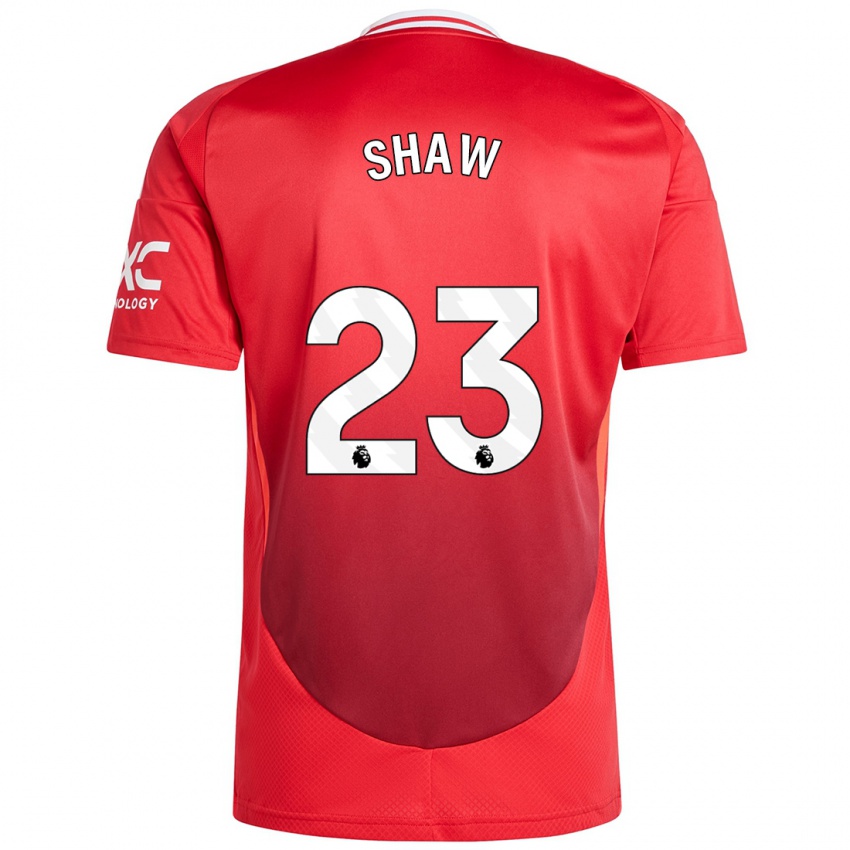 Hombre Camiseta Luke Shaw #23 Rojo Brillante 1ª Equipación 2024/25 La Camisa México