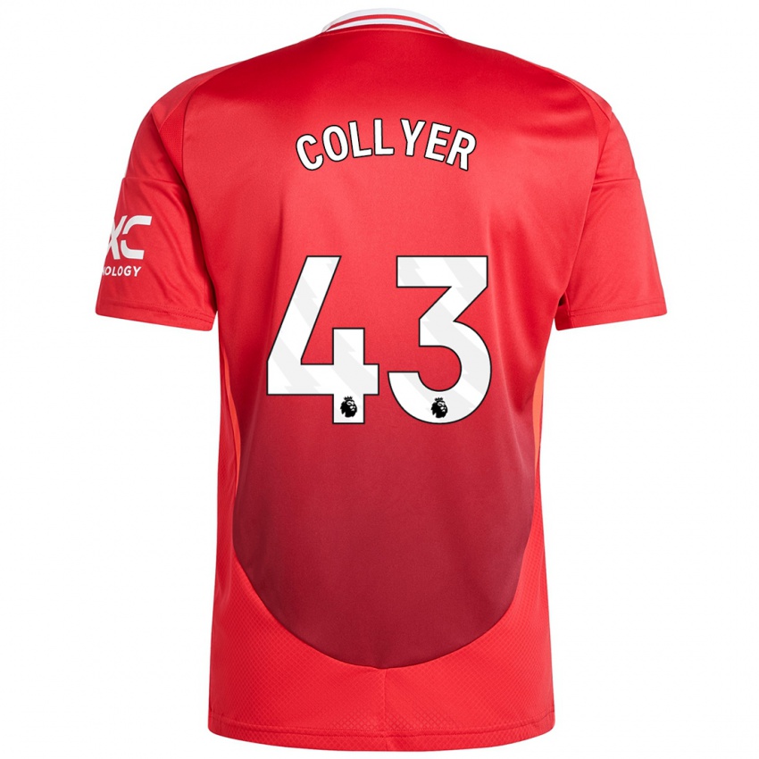 Hombre Camiseta Toby Collyer #43 Rojo Brillante 1ª Equipación 2024/25 La Camisa México