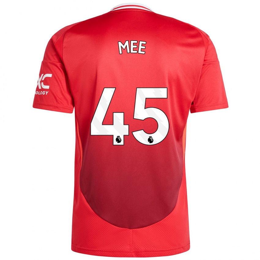 Hombre Camiseta Dermot Mee #45 Rojo Brillante 1ª Equipación 2024/25 La Camisa México