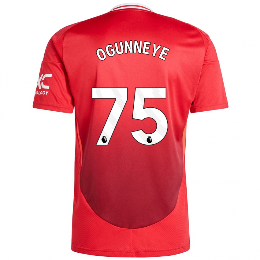 Hombre Camiseta Habeeb Ogunneye #75 Rojo Brillante 1ª Equipación 2024/25 La Camisa México