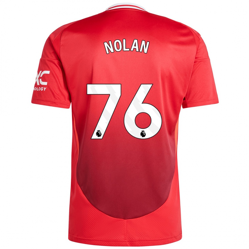 Hombre Camiseta James Nolan #76 Rojo Brillante 1ª Equipación 2024/25 La Camisa México