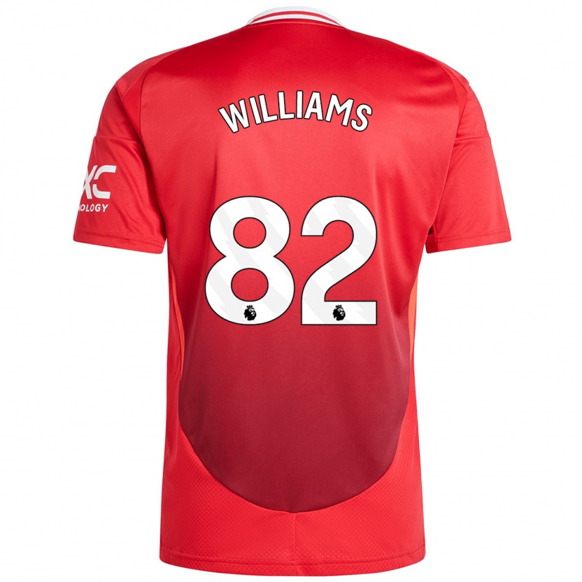 Hombre Camiseta Ethan Williams #82 Rojo Brillante 1ª Equipación 2024/25 La Camisa México