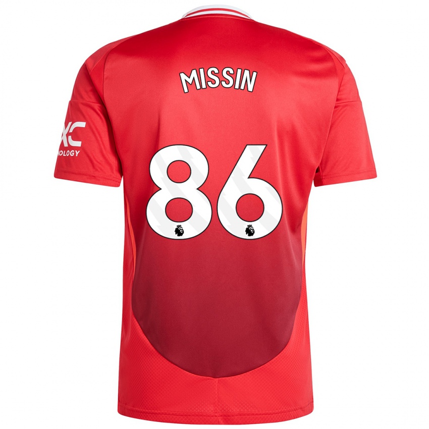 Hombre Camiseta Ashton Missin #86 Rojo Brillante 1ª Equipación 2024/25 La Camisa México