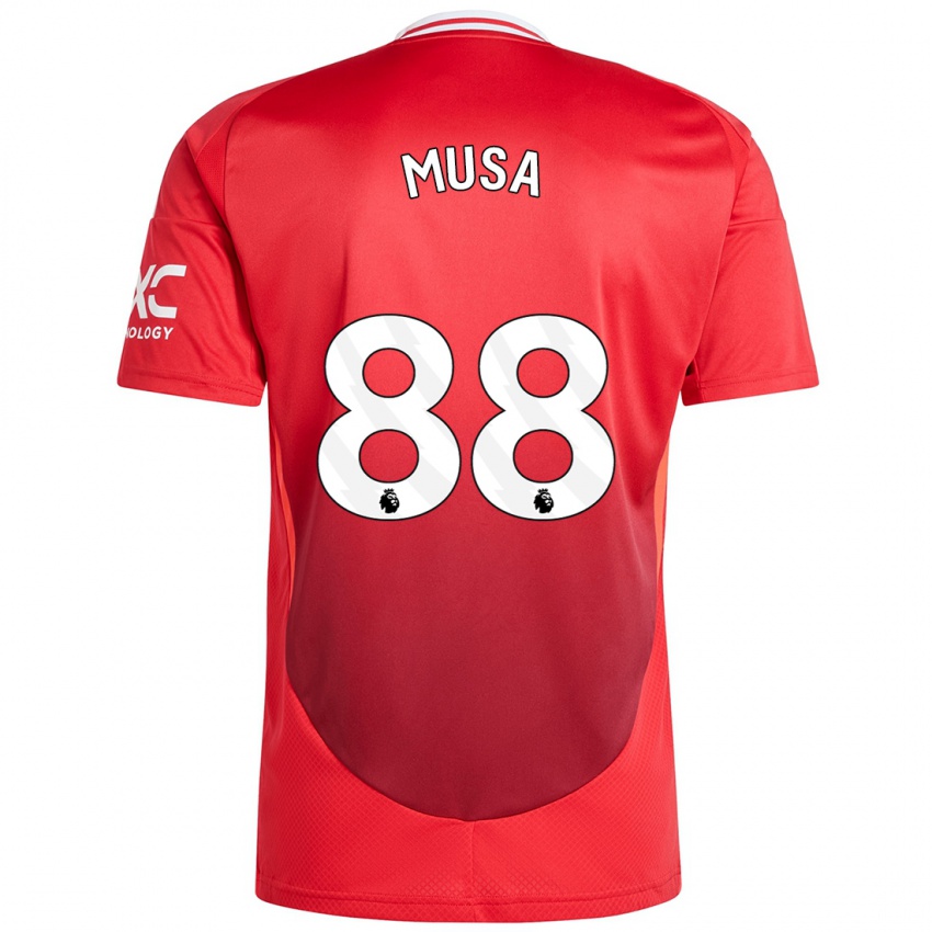 Hombre Camiseta Victor Musa #88 Rojo Brillante 1ª Equipación 2024/25 La Camisa México