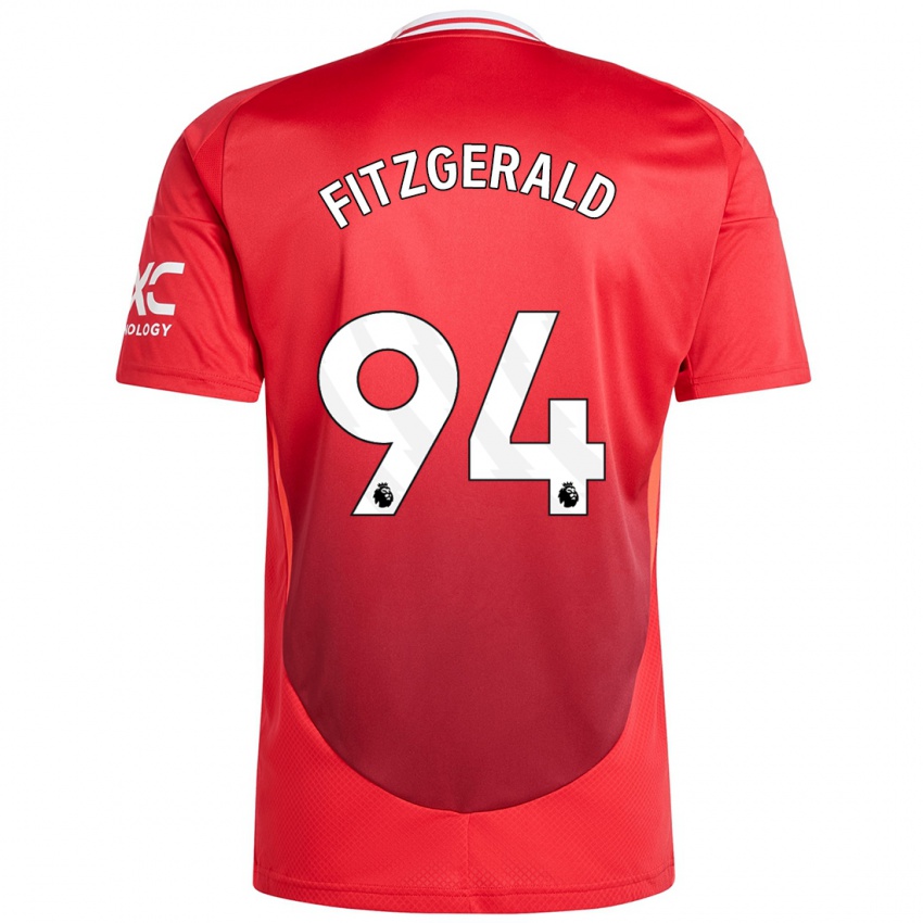 Hombre Camiseta Jayce Fitzgerald #94 Rojo Brillante 1ª Equipación 2024/25 La Camisa México