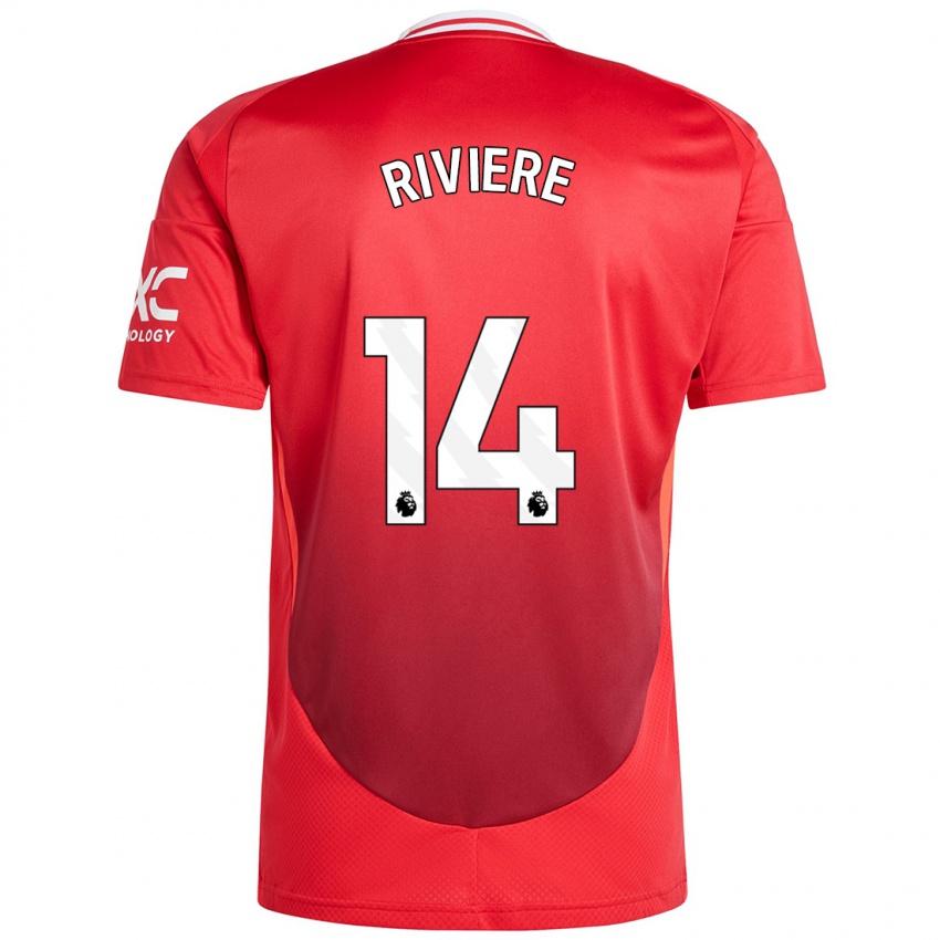 Hombre Camiseta Jayde Riviere #14 Rojo Brillante 1ª Equipación 2024/25 La Camisa México