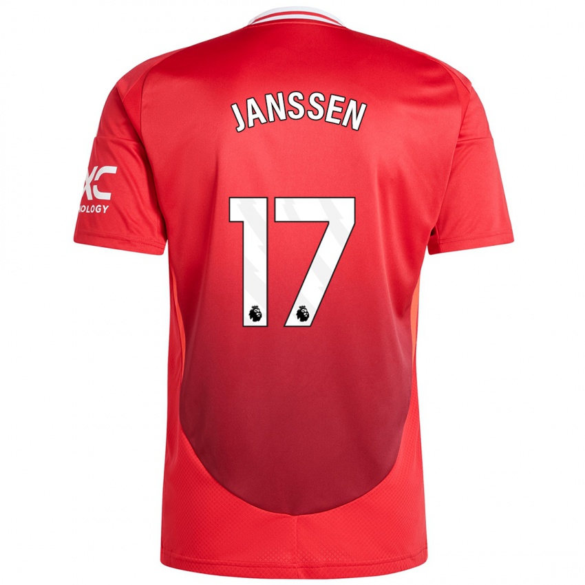 Hombre Camiseta Dominique Janssen #17 Rojo Brillante 1ª Equipación 2024/25 La Camisa México