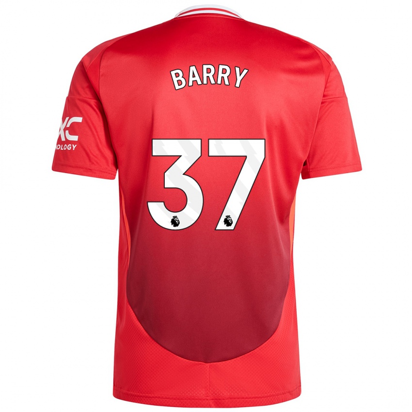 Hombre Camiseta Keira Barry #37 Rojo Brillante 1ª Equipación 2024/25 La Camisa México