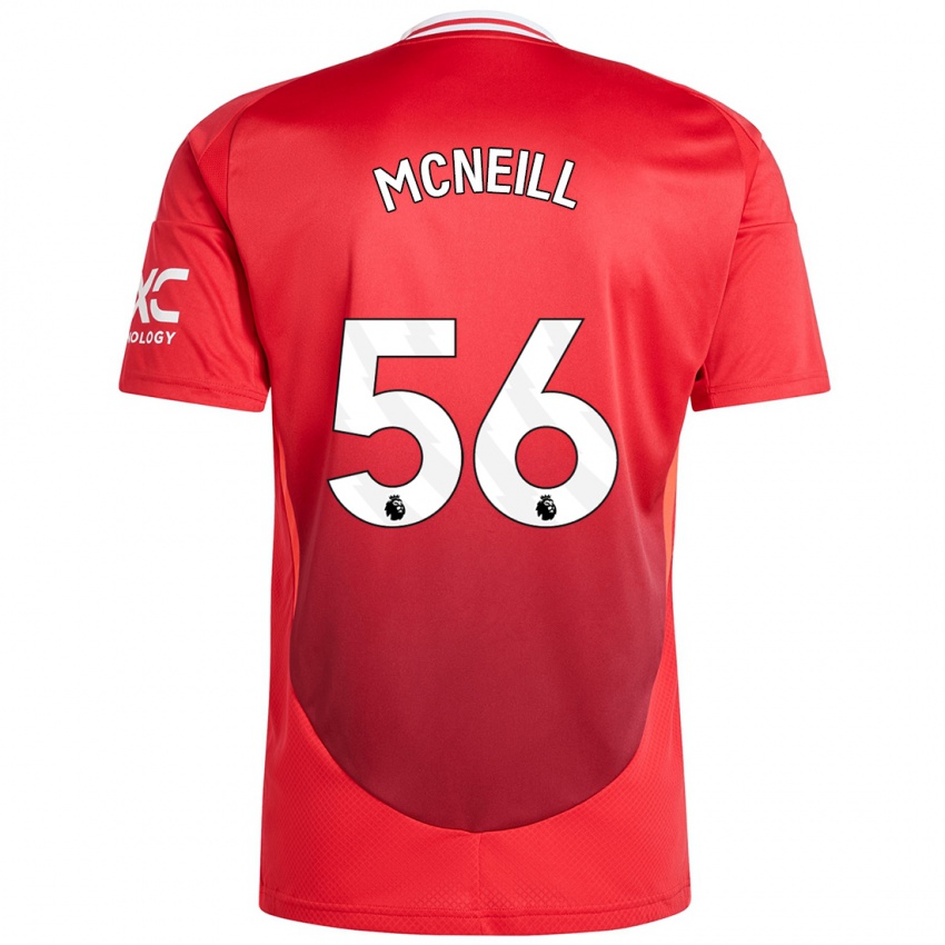 Hombre Camiseta Charlie Mcneill #56 Rojo Brillante 1ª Equipación 2024/25 La Camisa México