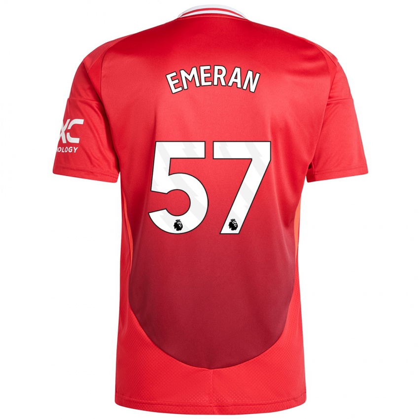 Hombre Camiseta Noam Emeran #57 Rojo Brillante 1ª Equipación 2024/25 La Camisa México