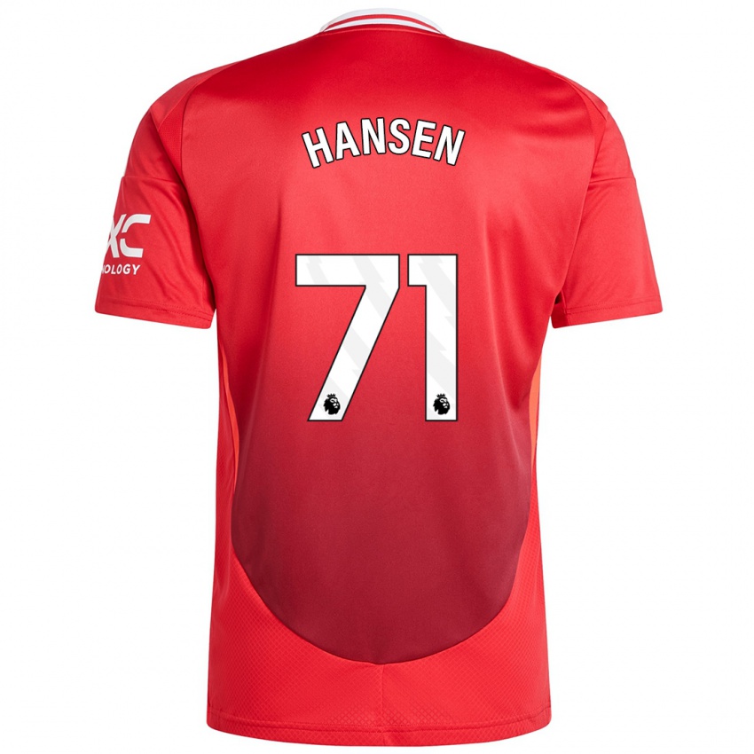 Hombre Camiseta Isak Hansen-Aaroen #71 Rojo Brillante 1ª Equipación 2024/25 La Camisa México